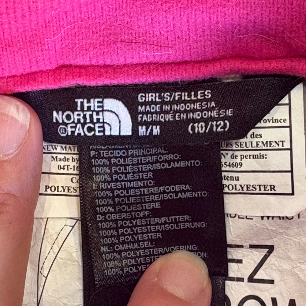The North Face Girls Size 10/12 (M) Vibrant Pink Snow Pants - Picture 6 of 7